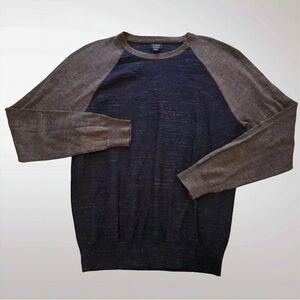 J.Crew Men’s Medium Navy Blue Cotton Blend Raglan Sleeve Sweater